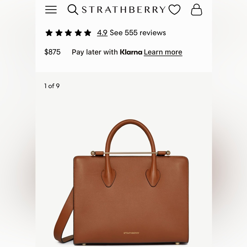 Strathberry Midi Tote with matching wallet and Strathberry handbag scarf.